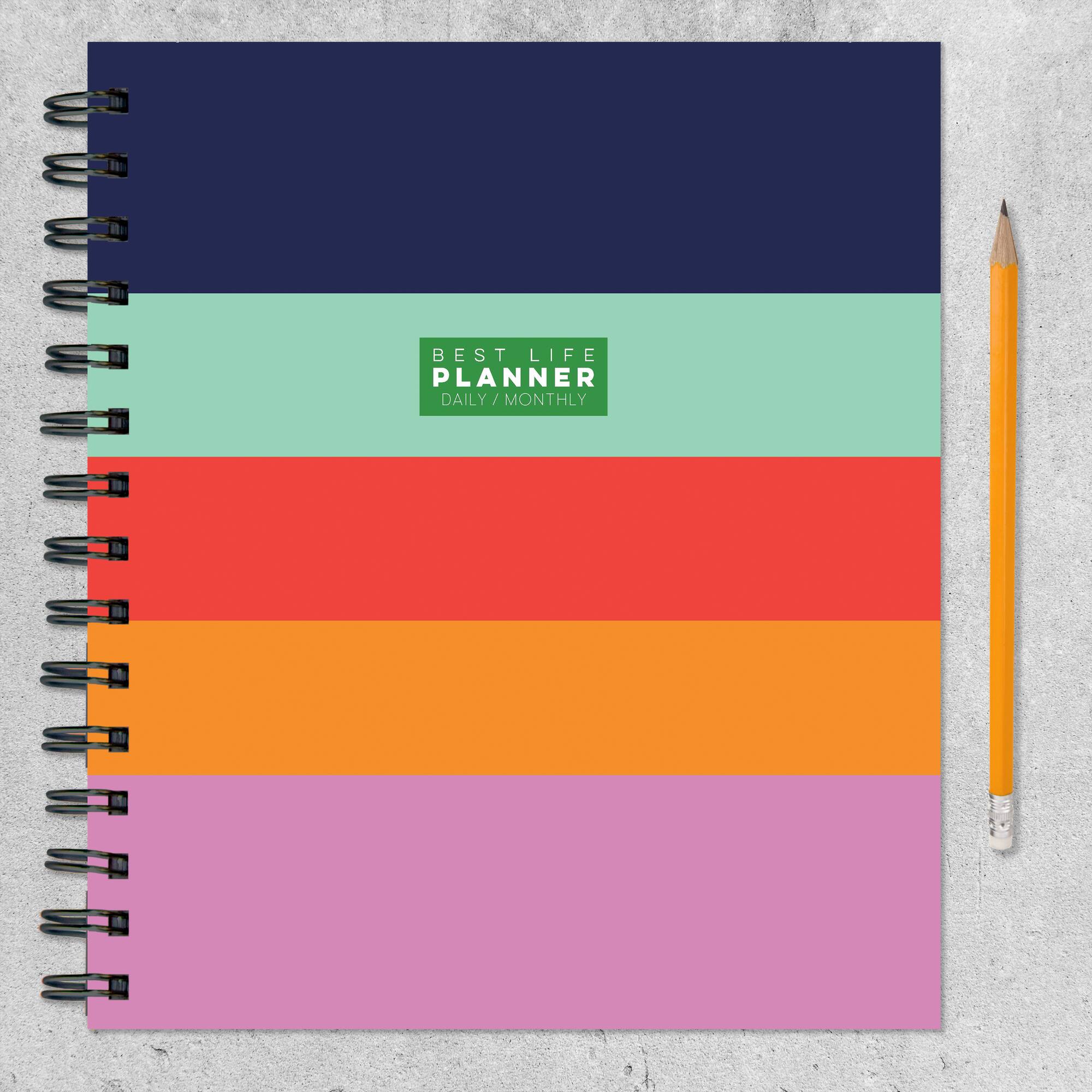 Striped Daily Monthly Luxe Planner